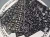 Summer cool pants set, knitted bamboo joint linen printed dress fabric Specification image